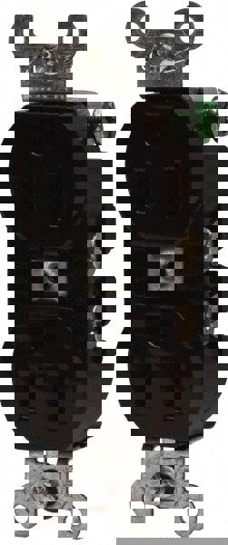 Straight Blade Duplex Receptacle: NEMA 5-15R, 15 Amps, Self-Grounding